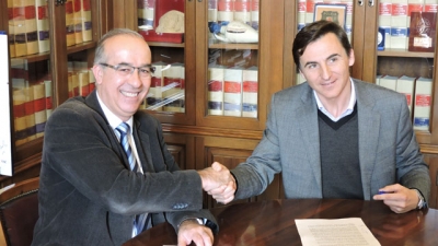 Signatura d'un conveni entre l'Ajuntament i SOREA